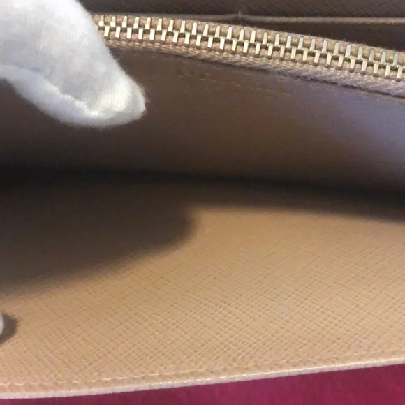 PRADA Vitello Continental Flap Travel Wallet, Cammeo